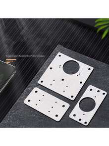 1pc Hinges Repair Plate, Stainless Steel Hinges Repair Brackets Kit, Kitchen Cupboards Cabinets Doors Hinges Flat Fixing Joining Mending Plates Braces With  6Pcs Screws - Silver - View 3