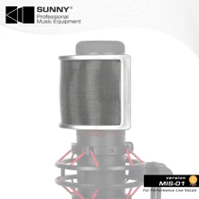 BOMGE Microphone Windscreen Handheld Windshield Shield Used For Vocal Recording Accessory To Reduce Plosives, Breath, Wind And Breath Sounds - Silver - View 3