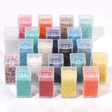 1000/3000pcs/Box 2mm Colorful Cylinder Shape Czech Glass Seed Beads Loose Spacer Beads For Jewelry Making DIY Handmade Bracelet Necklace Accessories
