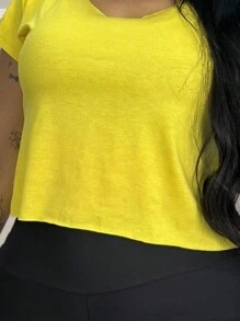 Women Tees & Tanks - Yellow - View 4
