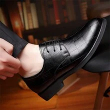 男士正装商务鞋，时尚轻奢 - 黑色 - 查看 1