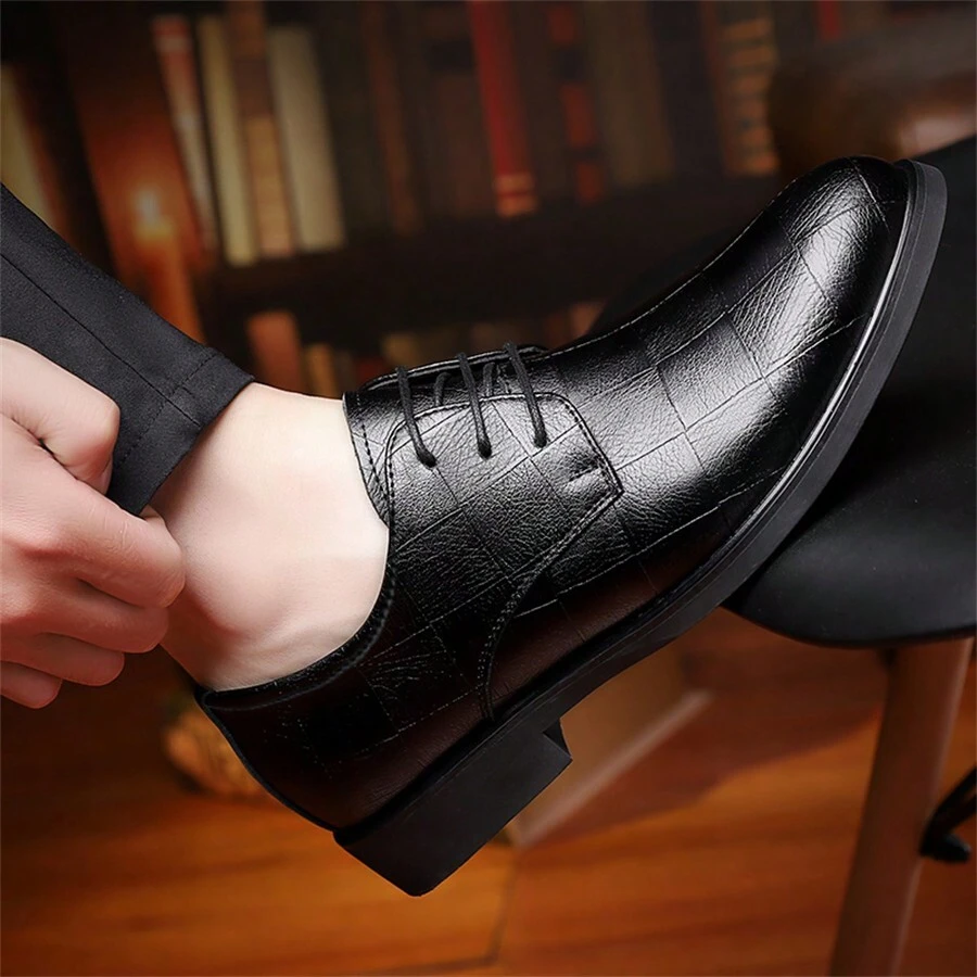 男士正装商务鞋，时尚轻奢 - 黑色 - 查看 1