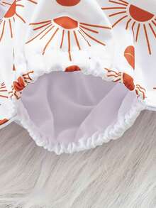 1入可調節大小嬰兒太陽圖案防水透氣布尿布 - 彩色 - 查看 4