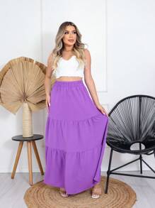 Women Skirts - Màu Lilac Tím - Xem 3