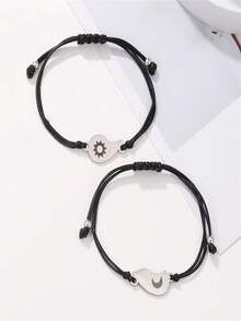 太陽和月亮手鍊非常適合情人節 - 愛心太陽手鍊 - 查看 2