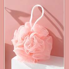 1pc Cute Bath Ball Not Dispersed Bathtub Flower Ball For Women Shower Accessories - Pink - View 9