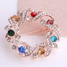 1件多彩花環裝飾女士帽子,節日風格,節日禮物,服裝配飾,用於圍巾/手帕的胸針,男士西裝裝飾 - 彩色 - 查看 2