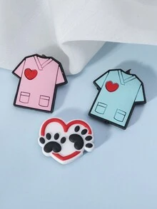 3入組新款矽膠珠穿珠筆,專注珠子設計,創意護士裝飾用聽診器橡膠矽膠diy項鍊手環鑰匙扣製作筆芯,鑰匙扣配件,筆具珠寶 - 彩色 - 查看 2