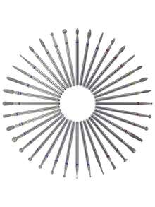 5入組鑽石指甲鑽頭,轉動電動鑽頭,修腳修甲文件,去角質工具,附件球/光頭/大圓桶/雨傘/火焰 - 灰色 - 查看 7