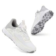 Women's New Golf Shoes With Rotating Buckle, Breathable And Shock-Absorbing, Sports Shoes - White - View 4
