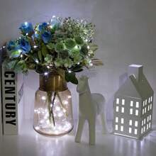 10 Sets Fairy Lights Battery Operated String Lights, 7ft 20 Led Fairy String Lights, Waterproof Copper Wire Firefly Starry Lights For Diy Wedding Party Bedroom Christmas (White)