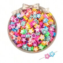 15/30/50g(顏色隨機)直孔柔軟陶瓷珠,適用於diy手鍊,項鍊和手機鏈製作,可愛diy配件套裝,情人節禮物 - 多色2 - 查看 42