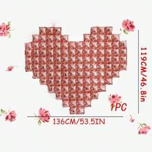 MECRLA 1pc 53.5-Inch Heart Shaped Balloon Backdrop, Available In Gold, Silver, Bright Red, Rose Gold, Suitable For Wedding Venue Decor, Proposal Party Decor, Wedding Reception Decor, Wall Backdrop Decor, Bridal Shower Party Decor - One Size - View 8