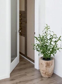 24'' Artificial Olive Tree Tall Fake Floor Plant With Plastic Pot Artificial Green Plant For Office Home Indoors And Outdoors All Year Round Decoration - Green - View 3