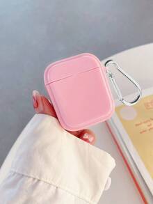 1pc Fluorescent Tpu Earphone Protective Case Cover Compatible With Airpods 1/2/3/Pro2 Generation - Pink - View 2