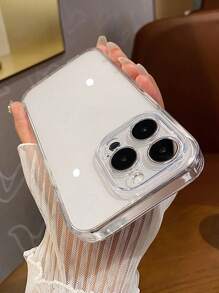 全覆盖亚克力透明手机壳，适用于 16/16ProMax/16Pro/16Plus/13Pro/15ProMax/11/15/15Pro/12/13/14ProMax/XS/XR/11Pro/11ProMax/12Pro/12ProMax/13ProMax/7Plus/14Pro/14ProMax/14Plus/7Plus/8Plus/8/SE2，防黄变硬壳防水防震防摔防刮 - 無色 - 查看 10