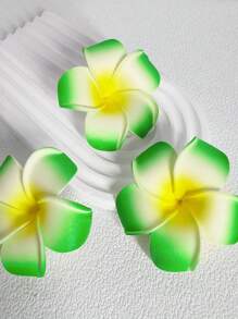 3 件装甜美女士鸡蛋花发夹可爱海边度假风格花卉发饰，波西米亚风格清新雏菊发夹，适合海岛海滩度假派对，鳄鱼发夹，百搭发饰，春夏 - 彩色 - 查看 17