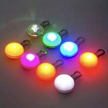 Bright Led Collar Light Pendant With Hook & Loop Fastener, Insulation Film, For Nighttime Of Dogs And Cats - Pink - View 5