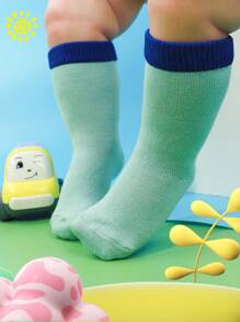 6 Pairs Of Cute And Soft Bamboo Fiber Farm Cow Mid-Calf Socks For Infants And Toddlers - Multicolor - View 6