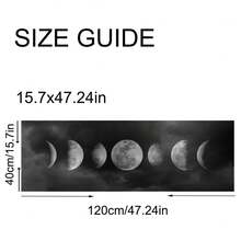 1片月相黑白海報美學牆飾,油畫帆布藝術,房間裝飾,家居裝飾,假日裝飾,節慶裝飾,場景裝飾,臥室裝飾,客廳裝飾,入口裝飾,背景牆裝飾（不含相框） - 彩色 - 查看 5