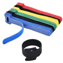 50pcs/Pack Random Color 6-Inch Multifunctional Nylon Hook And Loop Cable Strap, Cord Organizer, Self-Adhesive Straps, Etc. - Random Color - View 8