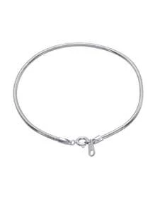 1pc S925 Sterling Silver High-end Design Simple All-match Fashionable Women's Bracelet Suitable For Daily Wear - Silver - View 1