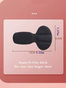 鞋跟墊用於舒適改善鞋子太大的問題,適用於女士高跟鞋的鞋跟墊和鞋墊,可調整鞋子大小至半個號碼,不易滑動 - 黑色 - 查看 3