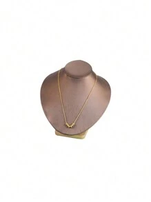 Simple & Fashionable Pendant Made Of Stainless Steel & Beads For Personalized Necklace - Gold - View 5
