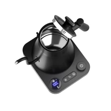 1200W Intelligent Constant Temperature Electric Kettle Hand Brewed Coffee Pot 304 Stainless Steel Gooseneck Kettle Used For Brewing Tea Coffee And Boiling Water In Homes And Offices - Black - View 2