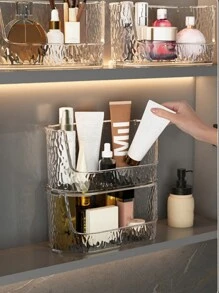 1個透明鏡面櫥櫃,用於化妝品和口紅的組織,可疊放的浴室,桌面,梳妝台等收納架 - 透明 - 查看 6