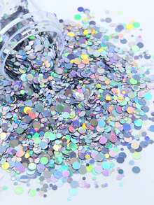 全息感指甲圓形閃片亮粉美甲裝飾,樹脂填充,diy珠寶製作配件,泡泡流蘇 - 彩色 - 查看 6