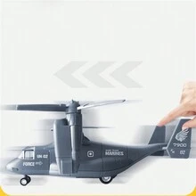 1入組金屬鑄造可拉回式飛機玩具,設有鷹形旋轉翅膀,隱形戰鬥機設計 - 黑色 - 查看 5