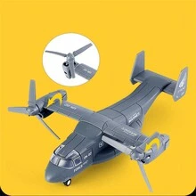 1入組金屬鑄造可拉回式飛機玩具,設有鷹形旋轉翅膀,隱形戰鬥機設計 - 黑色 - 查看 6