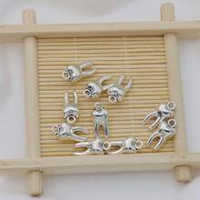 10PCS Silver Retro Alloy Teeth Pendant Fashion Dentist Series Handmade DIY Bracelet Necklace Pendant Jewelry Clothing Accessories - Silver - View 9
