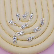10PCS Silver Retro Alloy Teeth Pendant Fashion Dentist Series Handmade DIY Bracelet Necklace Pendant Jewelry Clothing Accessories - Silver - View 4