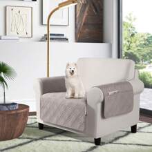 1/2/3 Seat Waterproof Sofa Covers With Non Slip Backing, Outdoor Cushion Covers Couch Covers With Side Pocket Washable Chair Covers Garden Furniture Protector For Cats Couch, Dog Bed Khaki - Màu Khaki - Xem 4