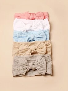 5入組彈力尼龍嬰兒頭箍配飾 - 彩色 - 查看 2