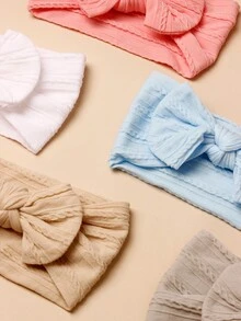 5入組彈力尼龍嬰兒頭箍配飾 - 彩色 - 查看 4