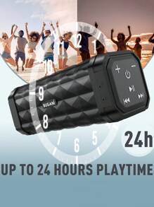 BUGANI Bluetooth Speakers Portable Bluetooth Speaker, 100ft Wireless Range, Louder Volume, Stereo Sound, Amazing Bass 24H Playtime, IPX5, Built-In Mic, Wireless Speaker For Home, Outdoor, Travel