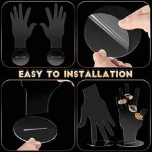 1pc Hand Shaped Jewelry Display Rack, Bracelet Jewelry Bracelet Ring Necklace Watch Stand Display Rack, Transparent Bracelet Stand Jewelry Storage Rack - White - View 3