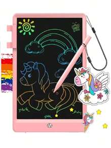 10 Inch Lcd Magic Blackboard Toy For Drawing Pink MEGAN SHOP - Pink - View 1
