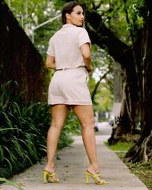 Women Two-Piece Outfits - Beige - View 4