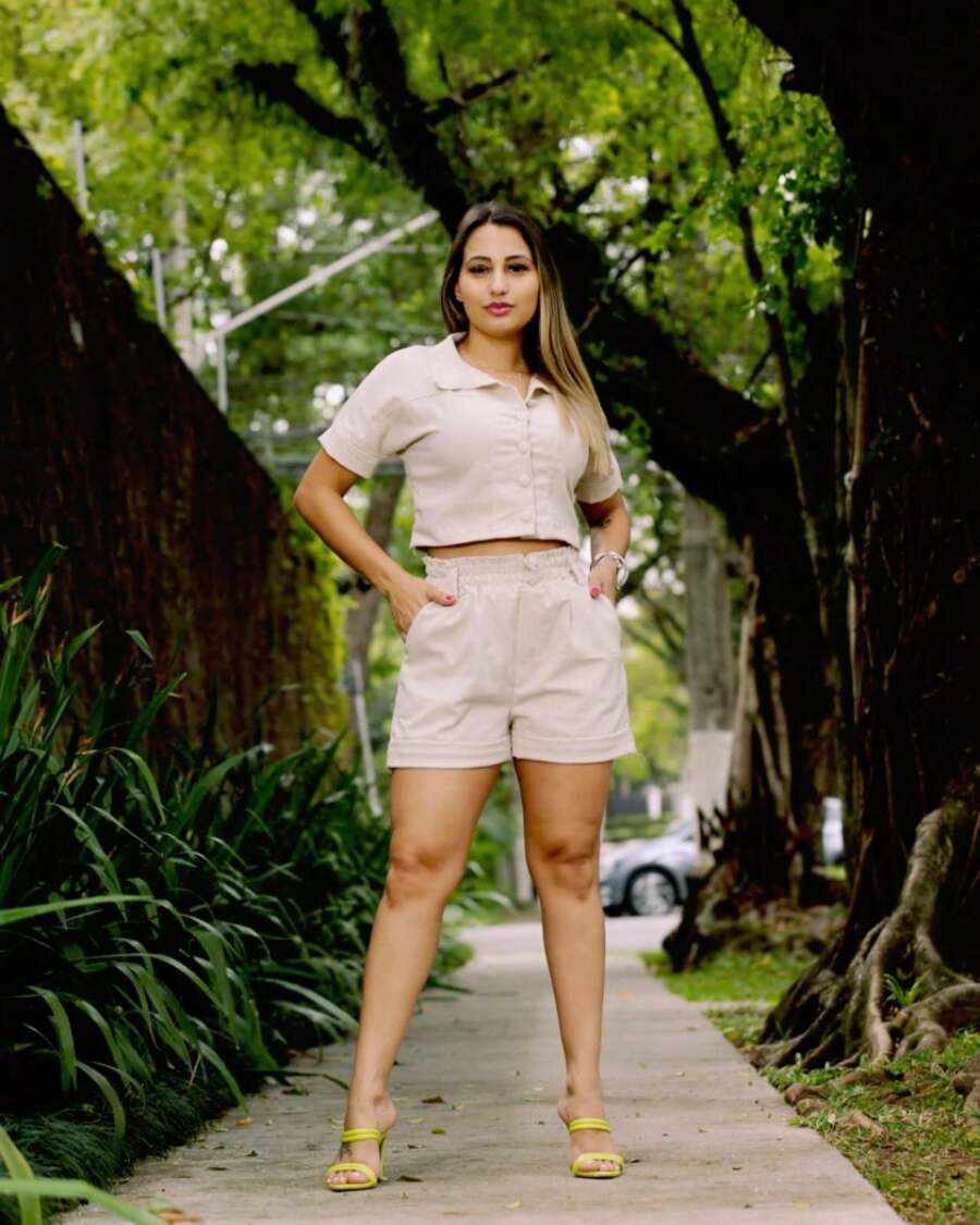 Women Two-Piece Outfits - Beige - View 1