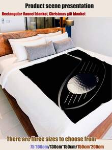 1入組個性化簡約高爾夫球印花禮品毛毯,休閒風格,珊瑚絨面料,矩形設計,柔軟暖和,適合寵物、旅行和客廳沙發,適合所有季節 - 彩色 - 查看 5