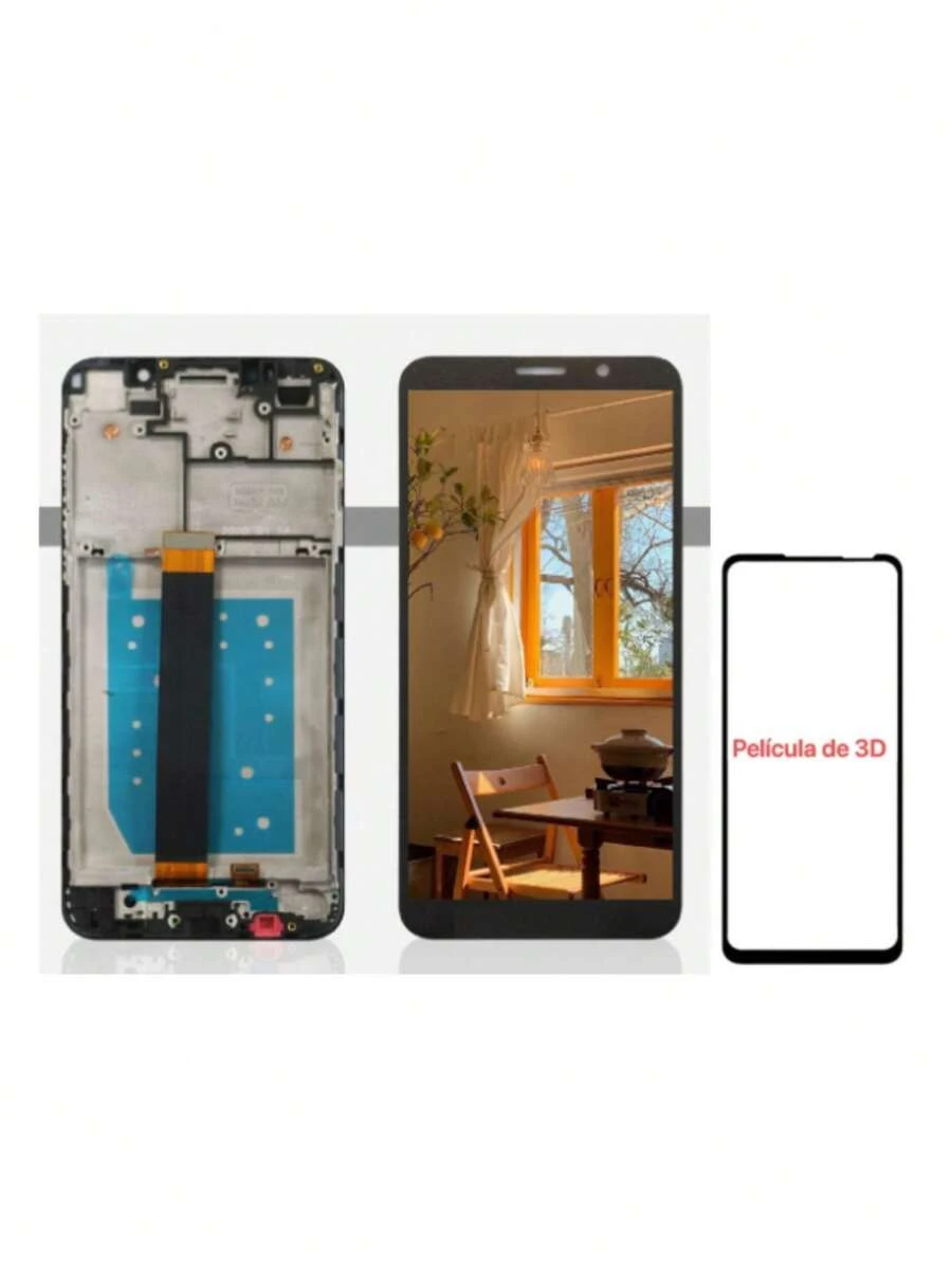 Mobile Phone LCD Screens - Tela Preto Com Aro + Pelicula 3D - 查看 1