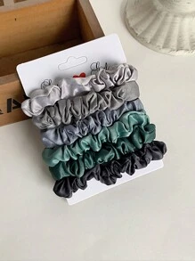 6个哑光彩色发圈，无损弹力发带，适用于马尾辫和发髻，休闲发圈，发饰，头部配饰 - 彩色 - 查看 14