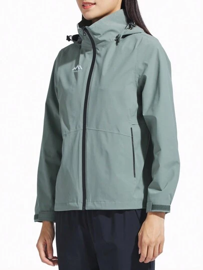 TECTOP Women Ski Jackets Hooded Raincoat Waterproof  With Zip Pockets Warm Winter Snow Coat Mountain Windbreaker