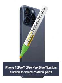 Touch Up Paint Compatible With IPhone(15Pro/15Pro Max Blue Titanium), Iphones Touch Up Paint Pen, Two-In-One Scratch Remover For Deep Scratches, Special-Purpose Repair Paint Pen Universal Color Optional Compatible With IPhone (1 Pack) - Blue - View 10