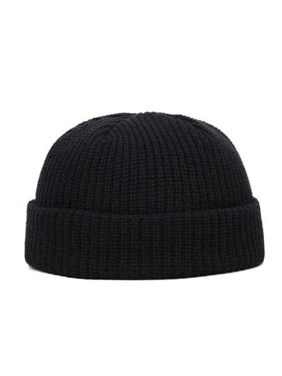 2 piezas/1 pieza Gorro de estilo coreano de invierno para hombre, de punto, para clima frío, apropiado para el uso en exteriores en invierno y atuendos diarios
