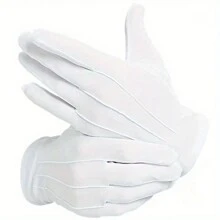 1pair Non-Slip Driver Driving Etiquette Protocol Thin Breathable Gloves , Ideal Choice For Gifts Casual - White - View 1